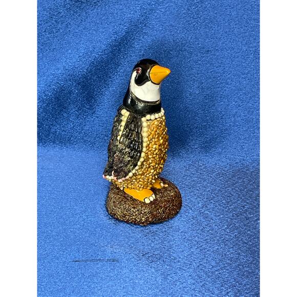 Small Pottery and Uruguay Seed Penguin Figurine - Picture 1 of 7